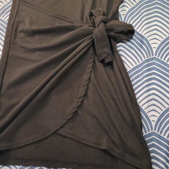 Women's Wrap T-Shirt Dress - Picture 2 of 4
